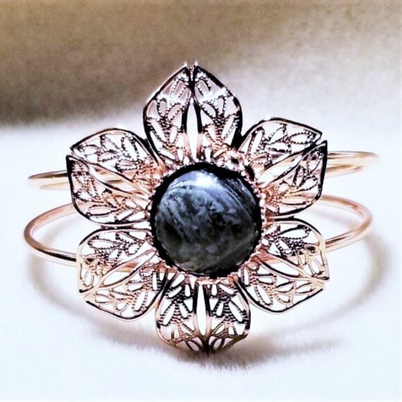 Flower Cuff Bracelets - Picture 1 of 4